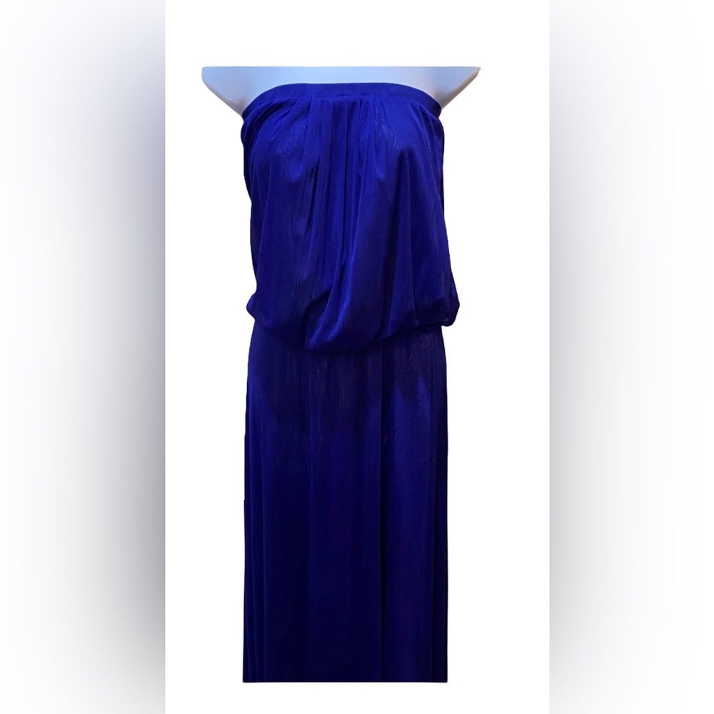 Sty;ish and comfortable Cynthia Rowley Sheer Blue Maxi Dress size small
